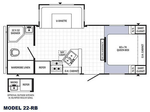 Floorplan - 2016 Palomino Puma 22-RB