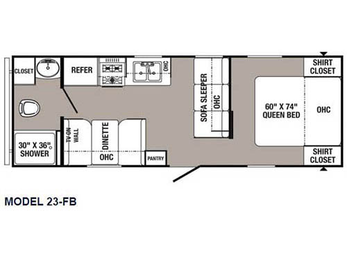 Floorplan - 2016 Palomino Puma 23-FB