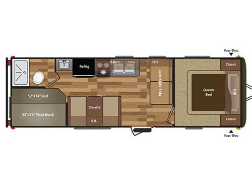 Floorplan - 2016 Keystone RV Hideout 260LHS