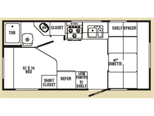 Floorplan - 2007 R-Vision Trail Sport TS19RDB
