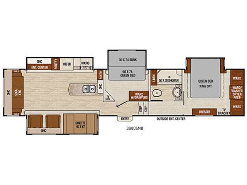 Floorplan - 2016 Coachmen RV Chaparral 390QSMB