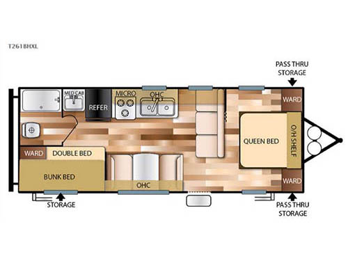 Floorplan - 2016 Forest River RV Wildwood X-Lite 261BHXL