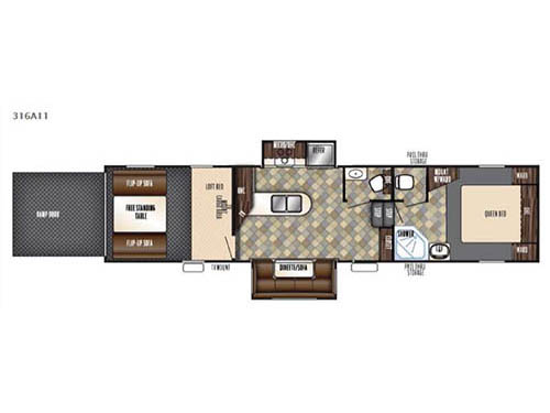 Floorplan - 2016 Forest River RV Vengeance Super Sport 316A11