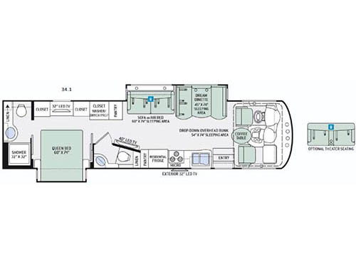 Floorplan - 2016 Thor Motor Coach Miramar 34.1