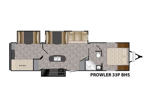 Prowler 33P BHS Floorplan