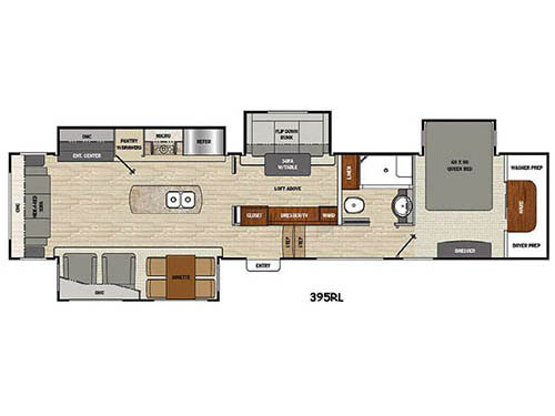 Floorplan - 2016 Coachmen RV Brookstone 395RL