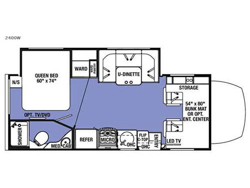 Floorplan - 2016 Forest River RV Sunseeker MBS 2400W