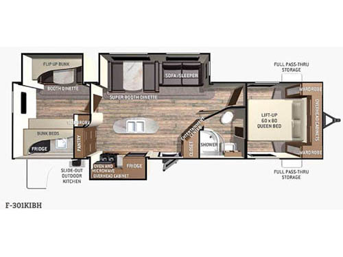 Floorplan - 2016 Cruiser Fun Finder F-301KIBH