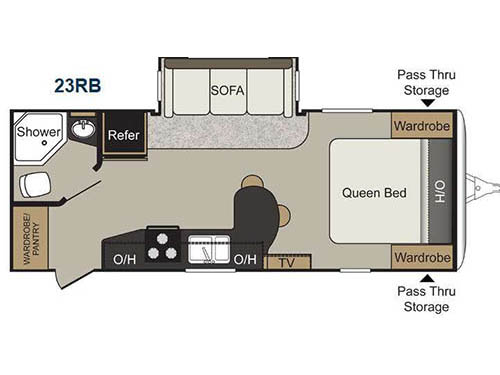 Floorplan - 2016 Keystone RV Passport 23RB Elite