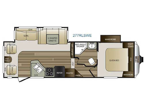 Floorplan - 2016 Keystone RV Cougar Half-Ton Series 277RLSWE