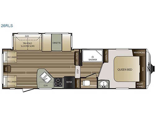 Floorplan - 2016 Keystone RV Cougar X-Lite 26RLS