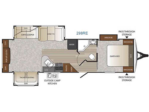 Floorplan - 2016 Keystone RV Outback 298RE
