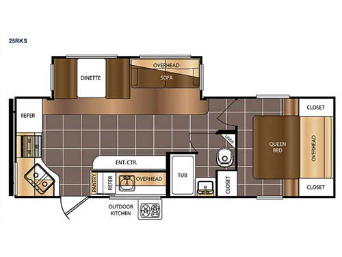 Floorplan - 2016 Prime Time RV Avenger 25RKS