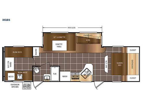 Avenger 30QBS Floorplan