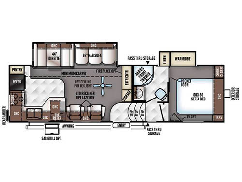 Flagstaff Classic Super Lite 8528RKWS Floorplan