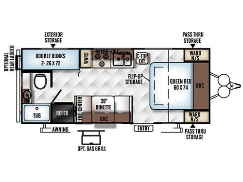 Flagstaff Micro Lite 23LB Floorplan