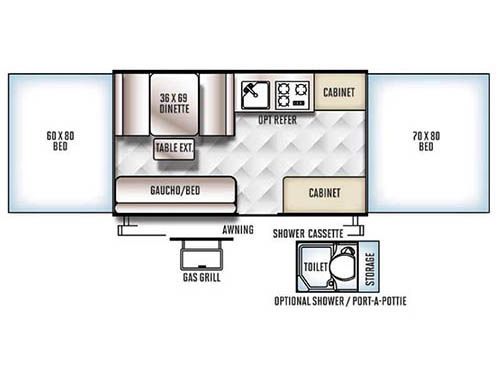 Floorplan - 2016 Forest River RV Rockwood Freedom Series 2280