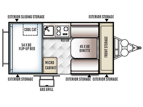 Floorplan - 2016 Forest River RV Rockwood Hard Side Series A122S
