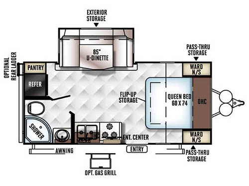 Floorplan - 2016 Forest River RV Rockwood Mini Lite 2104S