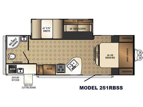 Floorplan - 2016 Palomino SolAire Ultra Lite 251RBSS