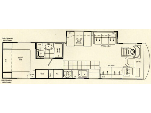 Floorplan - 2007 Damon Daybreak 3270