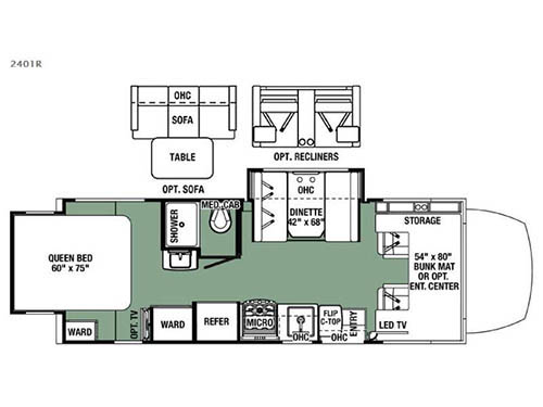 Floorplan - 2016 Forest River RV Forester MBS 2401R