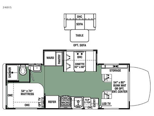 Floorplan - 2016 Forest River RV Forester MBS 2401S