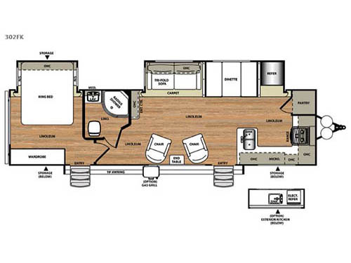 Floorplan - 2016 Forest River RV Salem Hemisphere Lite 302FK