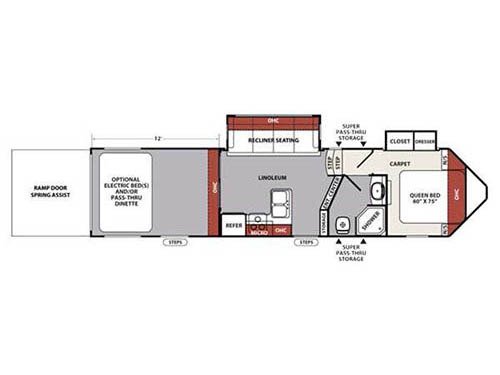 Floorplan - 2016 Forest River RV XLR Nitro 305VL5