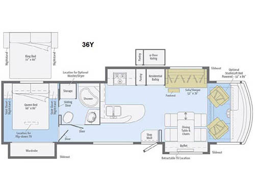 Floorplan - 2016 Winnebago Vista LX 36Y