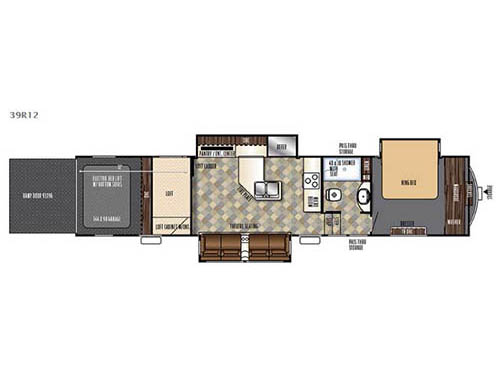 Floorplan - 2016 Forest River RV Vengeance Touring Edition 39R12
