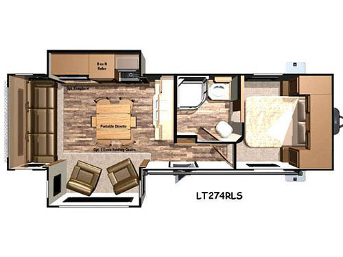 Floorplan - 2016 Open Range RV Light LT274RLS