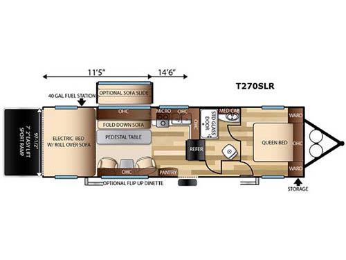 Floorplan - 2016 Forest River RV Sandstorm T270SLR
