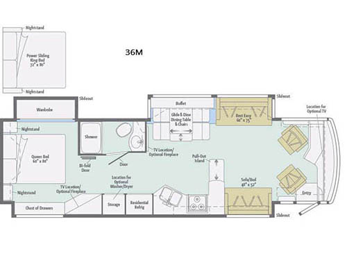 Floorplan - 2016 Winnebago Journey 36M