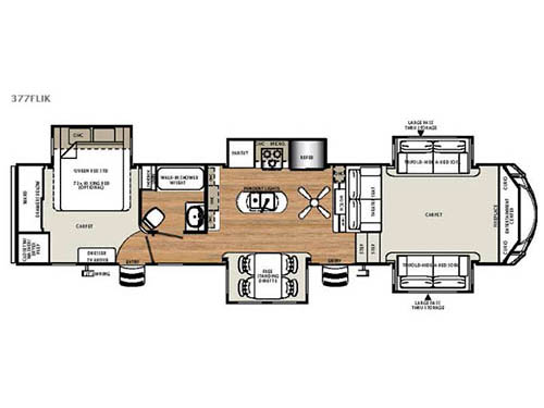 Floorplan - 2016 Forest River RV Sierra 377FLIK