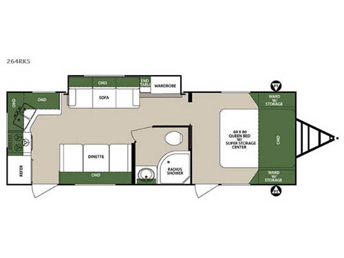 Floorplan - 2016 Forest River RV Surveyor 264RKS