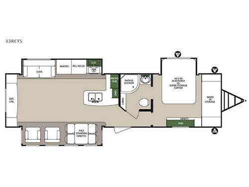 Floorplan - 2016 Forest River RV Surveyor 33RETS