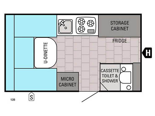 Floorplan - 2016 Jayco Jay Series Sport Hardwall 12B