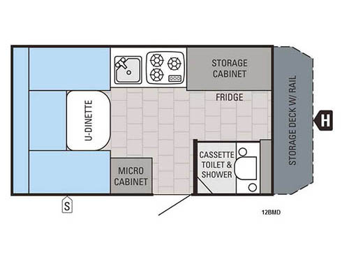 Floorplan - 2016 Jayco Jay Series Sport Hardwall 12BMD