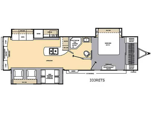 Floorplan - 2016 Coachmen RV Catalina 333RETS