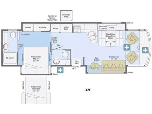 Floorplan - 2016 Winnebago Adventurer 37F