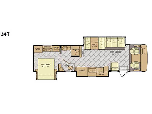 Floorplan - 2016 Fleetwood RV Bounder 34T
