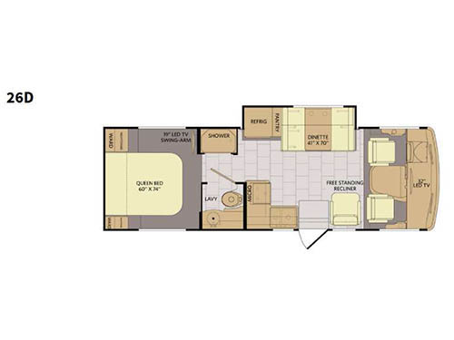 Floorplan - 2016 Fleetwood RV Flair 26D