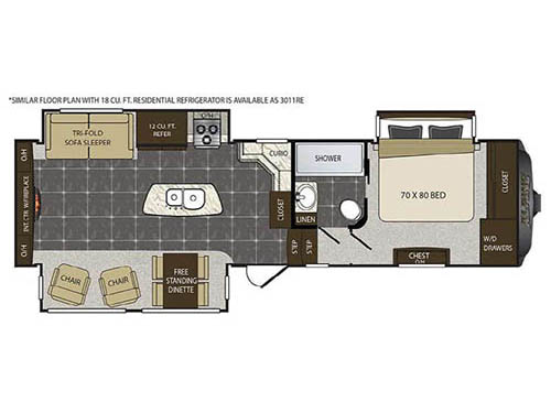 Alpine 3010RE Floorplan