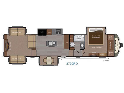 Floorplan - 2016 Keystone RV Montana 3790 RD