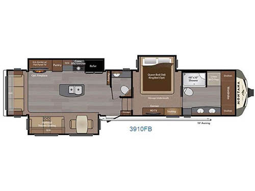 Floorplan - 2016 Keystone RV Montana 3910 FB