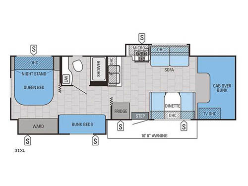 Floorplan - 2016 Jayco Redhawk 31XL