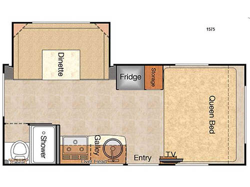 Floorplan - 2016 Lance Travel Trailers 1575