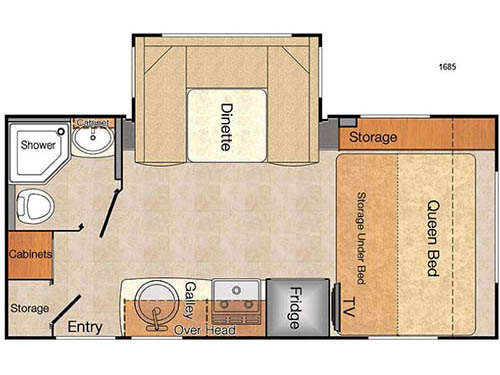 Floorplan - 2016 Lance Travel Trailers 1685