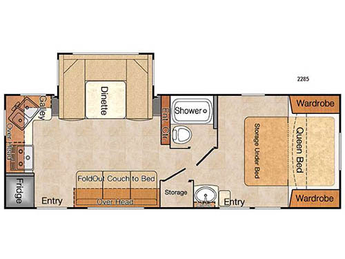 Floorplan - 2016 Lance Travel Trailers 2285
